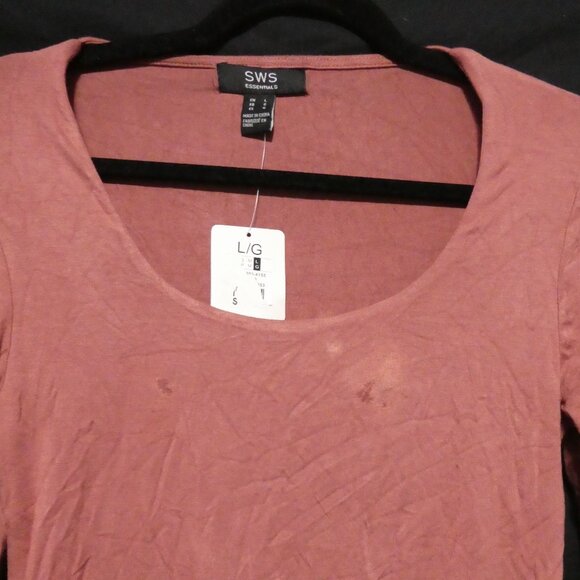 SWS ESSENTIALS | large | Long Sleeve Scoop Neck Bodysuit | NWT - Picture 4 of 16